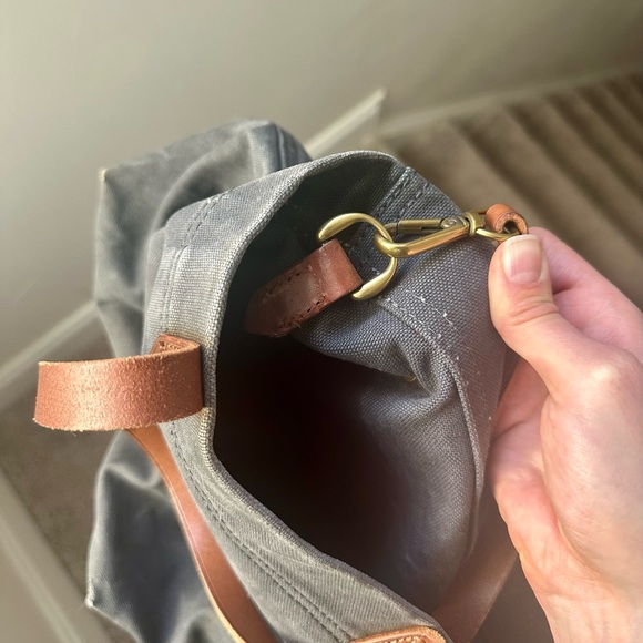 Madewell Navy Tote Bag with Leather Straps - Picture 5 of 5